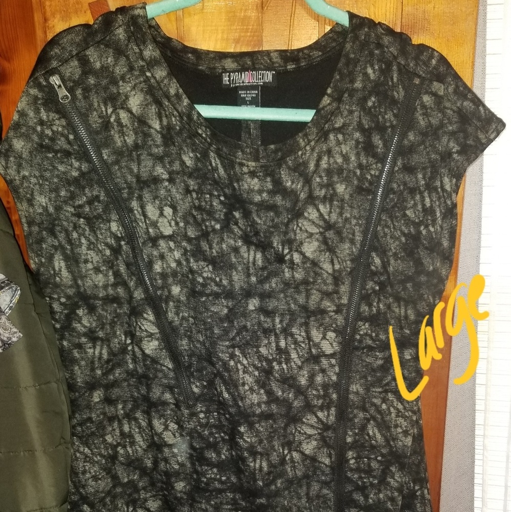 Mini dress with zipper detail